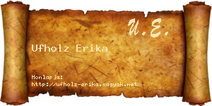 Ufholz Erika névjegykártya